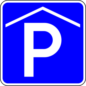 Знак Крытый паркинг. Фото: https://it.m.wikipedia.org/wiki/File:Portugal_road_sign_H1b.svg